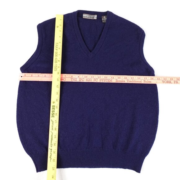 Vintage Cooper & Roe Lambswool Fine Knit Sweater Vest Men's M Made in England - Picture 8 of 8